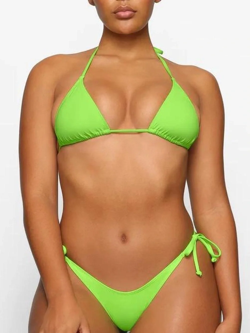 Skims Neon Green Two Piece Bikini Set